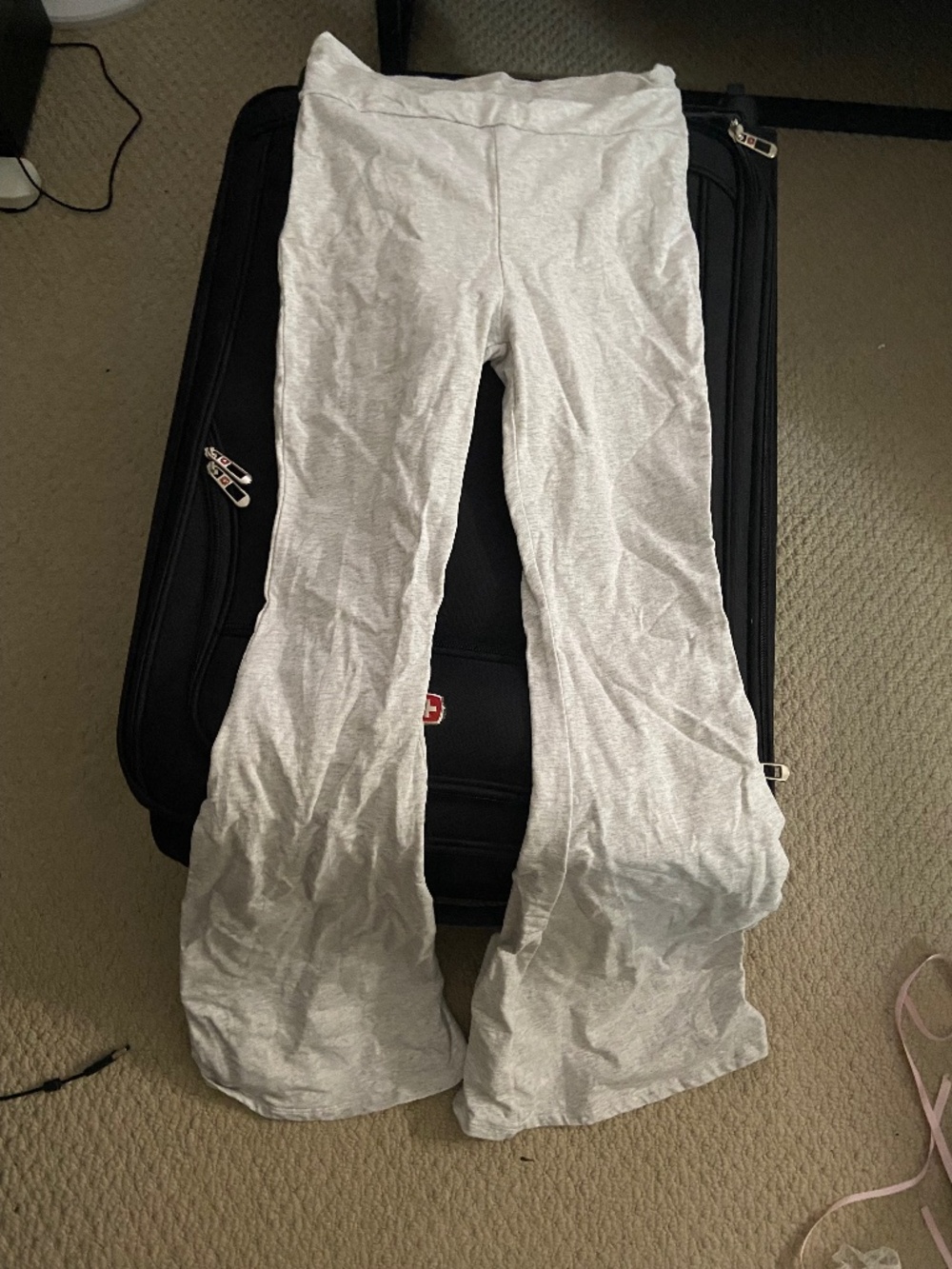 Edikted grey fold over legging MEDIUM flare